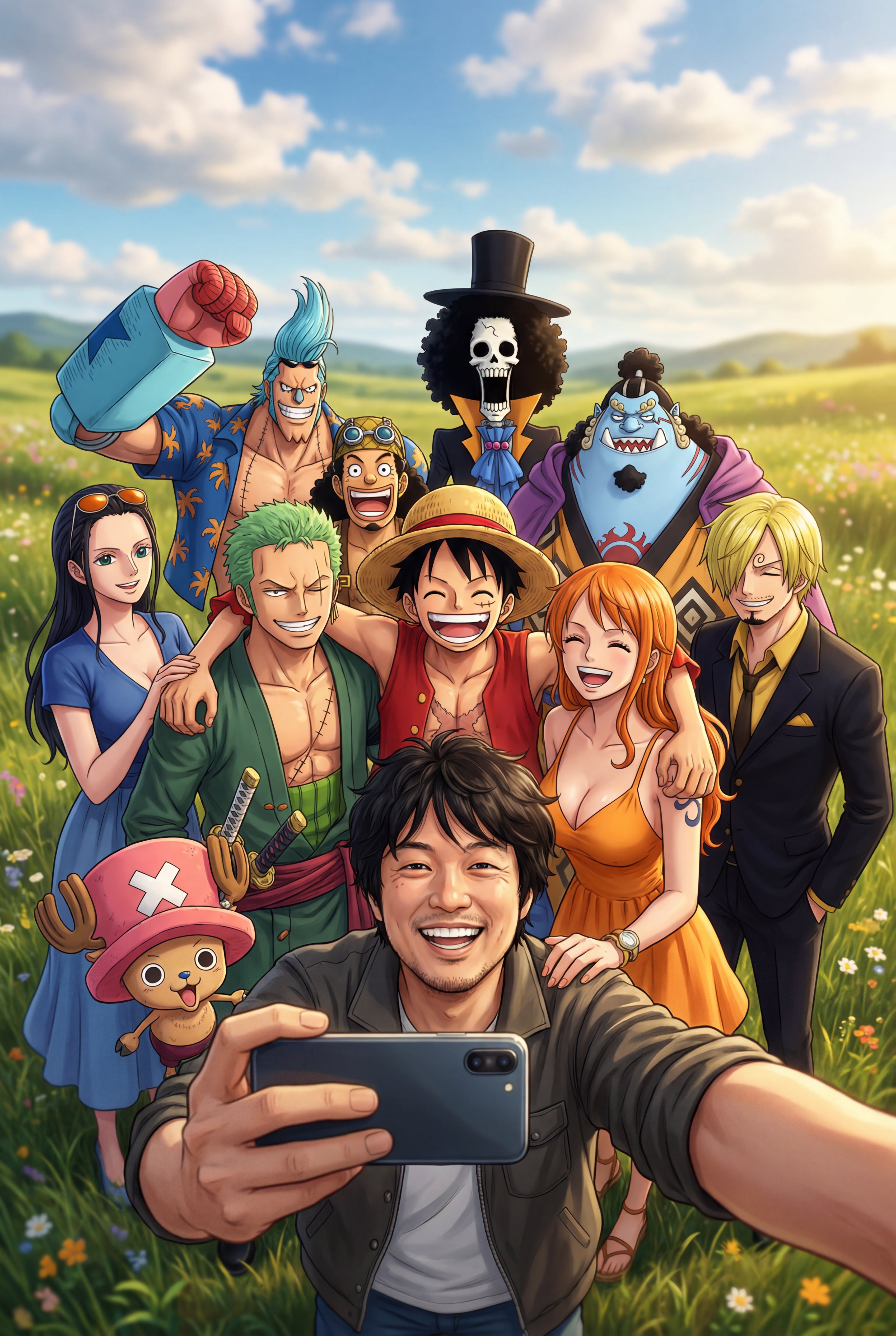 Anime Group Selfie – Prompt